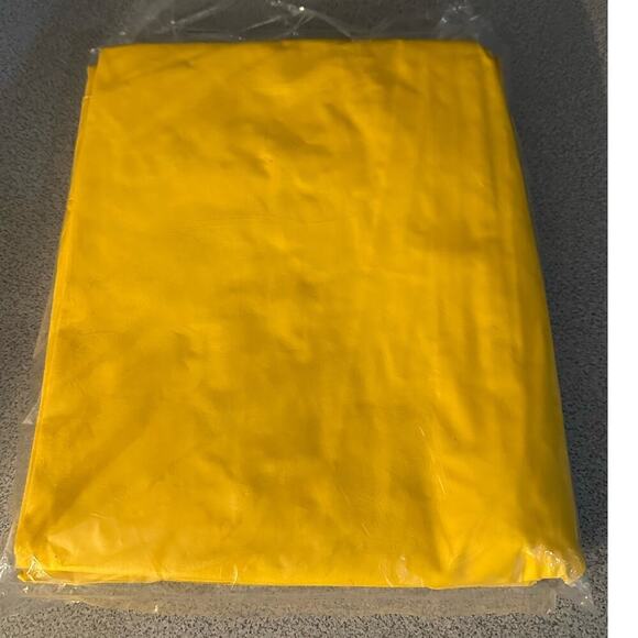 NEW Industrial Rainsuit XL Heavy Duty Corduroy Collar Bib Overalls Hood 35MM PVC - Picture 3 of 3